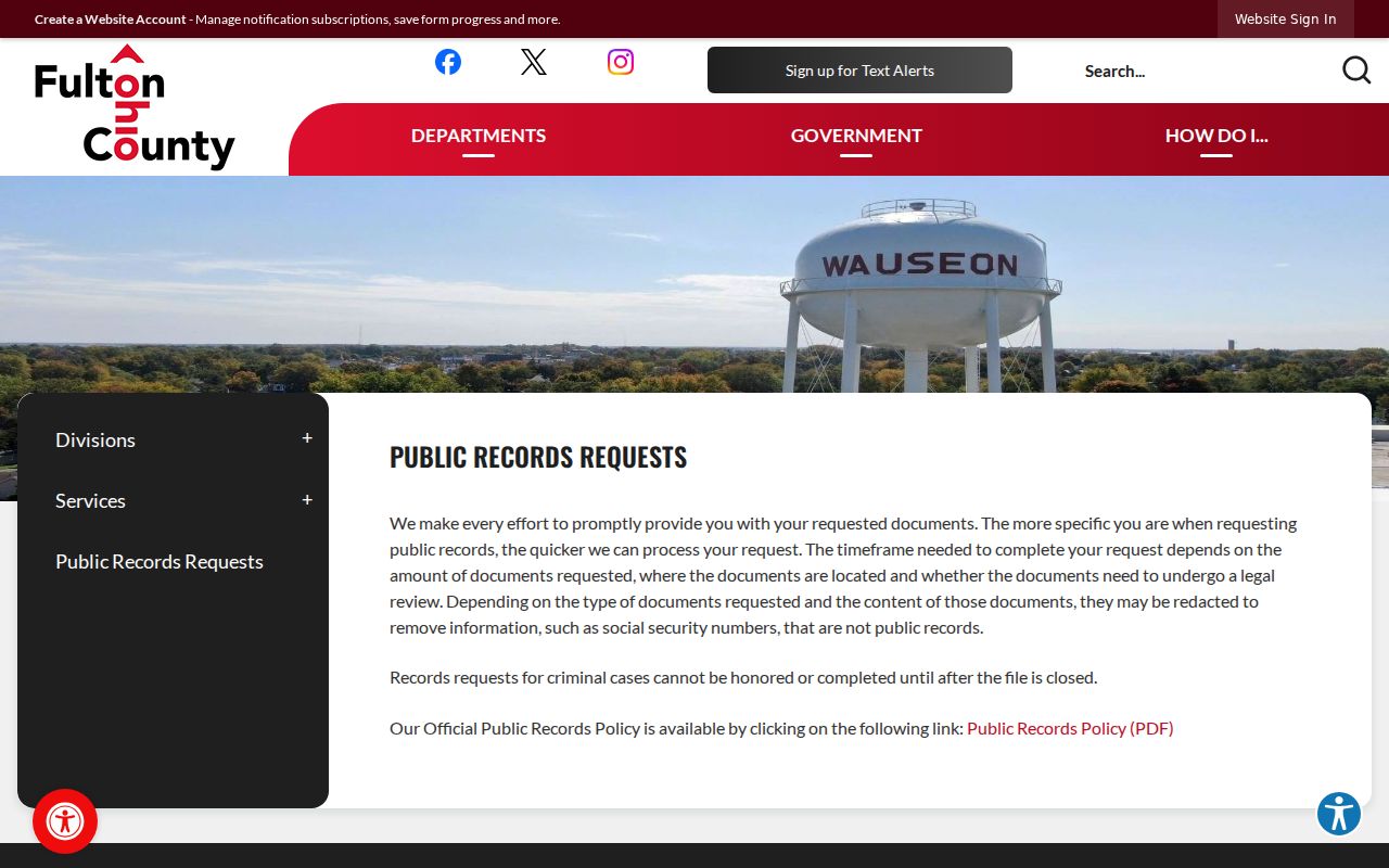 Fulton County court records public records request information
