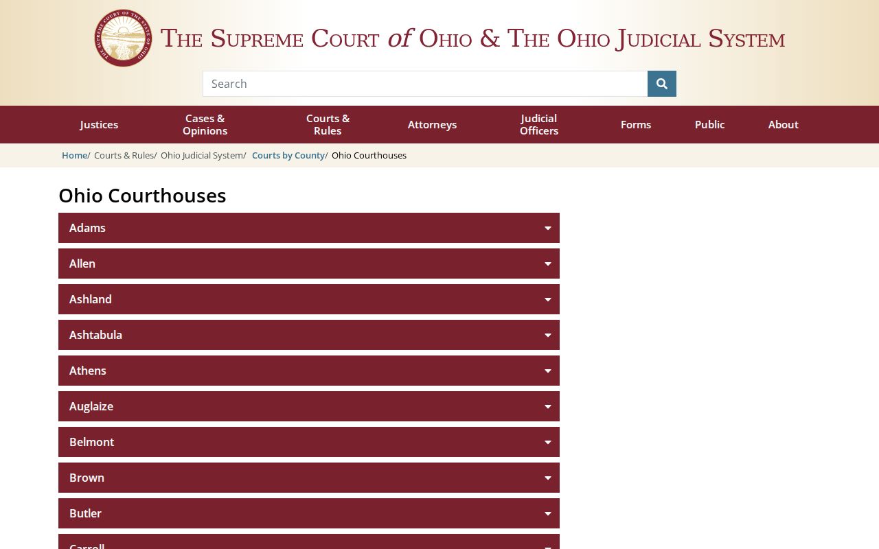 Fulton County court docket historic courthouse and Common Pleas records