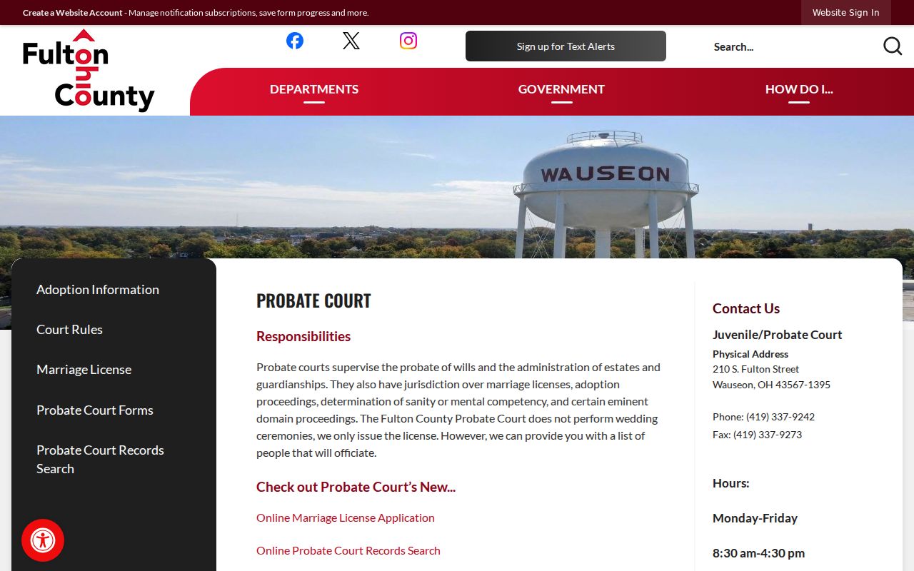 Fulton County court docket Probate Court records route